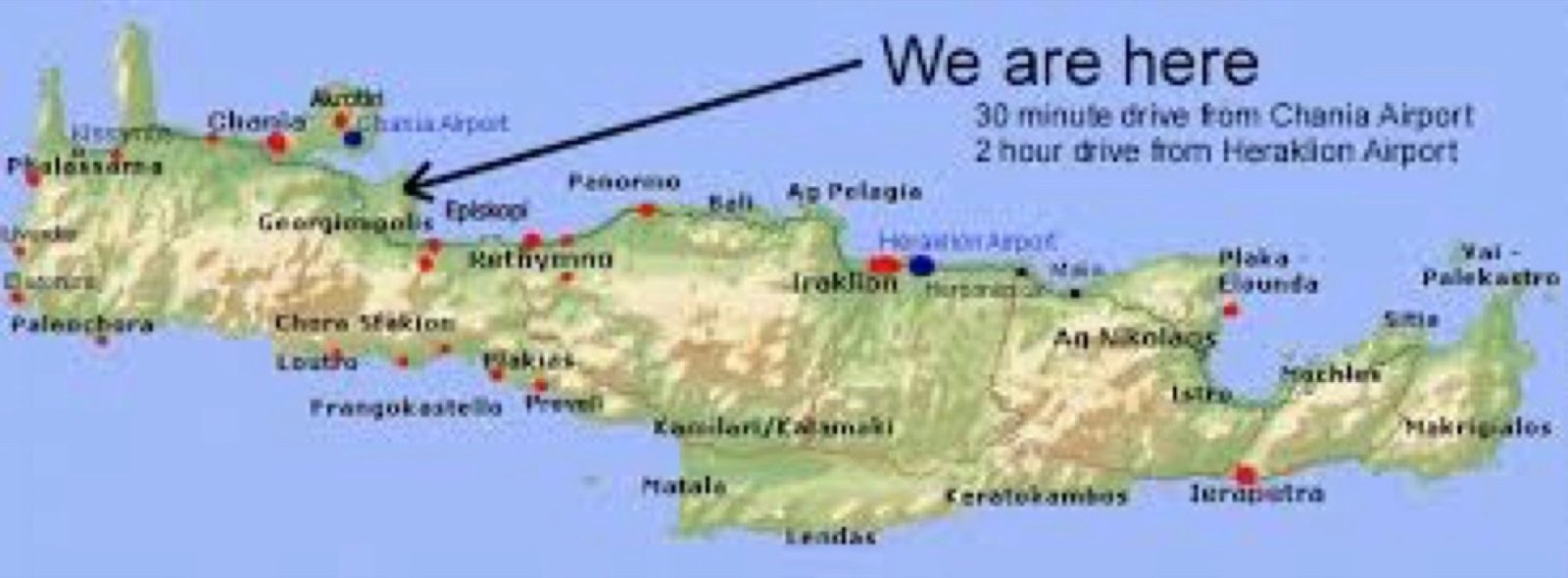 Ligging van de villa 1